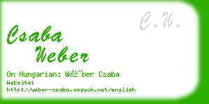 csaba weber business card